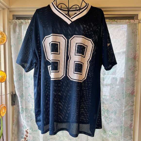Frankee & Skylarr Dallas Cowboys #98 Mesh Jersey 1X Plus Size Throwback Tunic - Picture 8 of 10